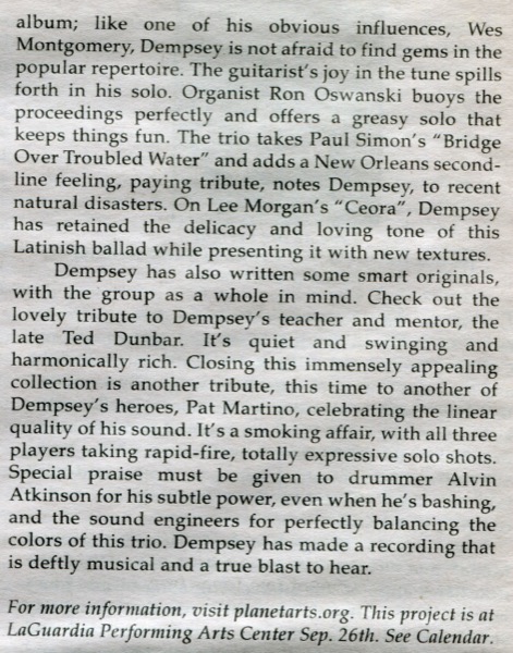 New York City Jazz Record - Tom Dempsey article Image 2